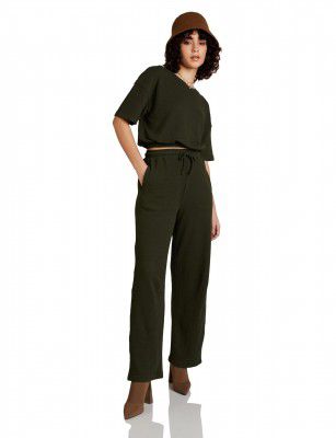 Amazon Brand - INKAST Women's Cotton Blend Top & Culotte Co-Ord Set