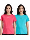 Amazon Brand - INKAST Women's Cotton Stretch Half Sleeve Round Neck Regular Fit T-Shirt (Pack of 2)...