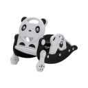 Amazon Brand - Jam & Honey 3-in-1 Rocking Panda Slide with Baby Rocker & Chair | for Kids 2-5 Years Old | Non-Toxic PE | Durable & Safe | BIS Approved | Black & Grey...