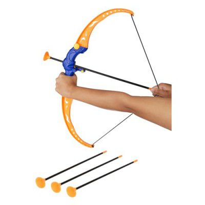 Amazon Brand - Jam & Honey Archery Bow and Arrow Toy Set | 1 Bow & 3 Suction Cup Tip Arrows | Birthday Gift, Assorted