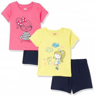 Amazon Brand - Jam & Honey Baby-Girls Overalls