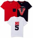 Amazon Brand - Jam & Honey Boy's Regular Fit Half Sleeves T-Shirt (Pack of 3)...