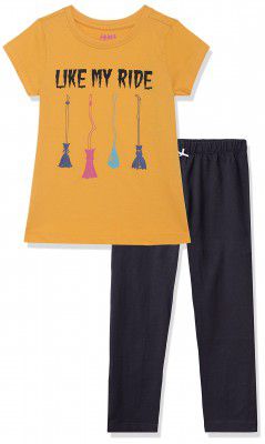 Amazon Brand - Jam & Honey Girl Cotton Pyjama Set