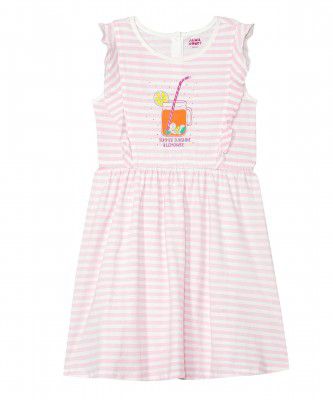 Amazon Brand - Jam & Honey Girls 100% Cotton Printed Regular Fit Sleeveless Dress