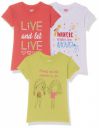 Amazon Brand - Jam & Honey Girls 100% Cotton Printed Half Sleeves T-Shirt | Age 2-12 Years (Pack of 3)...