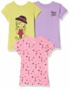 Amazon Brand - Jam & Honey Girls 100% Cotton Printed Half Sleeves T-Shirt | Age 2-12 Years (Pack of 3)...
