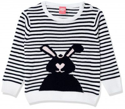 Amazon Brand - Jam & Honey Girl's Baby- Acrylic Round Neck Casual Sweater