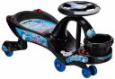 Amazon Brand - Jam & Honey Magic/Swing Car Ride On for Kids with Music & Lights (Shark), Black...