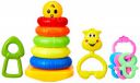 Amazon Brand - Jam & Honey | Stacking Ring for Kids with 3 Rattles...