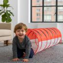 Amazon Brand - Jam & Honey Tiger-Themed Play Tunnel for Kids | Indoor & Outdoor Toddler Activity | 6 Feet Long | Tiger Playhouse for Boys & Girls 8 Months+...