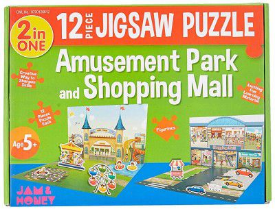 Amazon Brand - Jam & Honey Amusement Park and Shopping Mall Puzzle (20 Pieces)