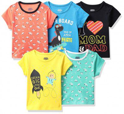 Amazon Brand - Jam & Honey Baby-Boys Regular T-Shirt