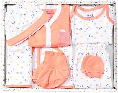 Amazon Brand - Jam & Honey Baby-Girls Cotton Clothing Set