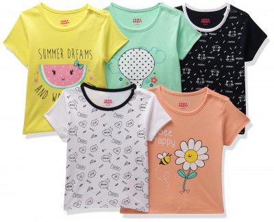 Amazon Brand - Jam & Honey Baby-Girls Regular T-Shirt