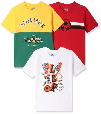 Amazon Brand - Jam & Honey Boys Regular T-Shirt