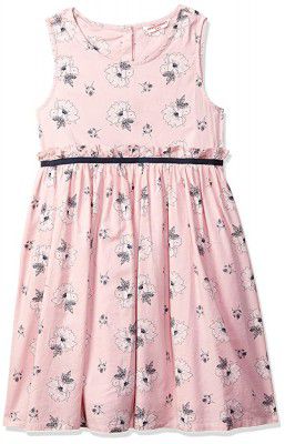 Amazon Brand - Jam & Honey Girls Cotton Skater Knee-Length Dress