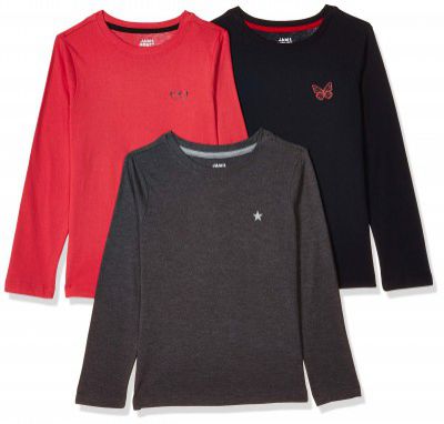 Amazon Brand - Jam & Honey Girls Regular Fit T-Shirt