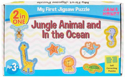 Amazon Brand - Jam & Honey Jungle Animals & Ocean Puzzle