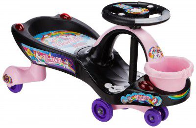Amazon Brand - Jam & Honey Magic/Swing Car (Unicorn) | Scratch Free Wheels | Easy Ride