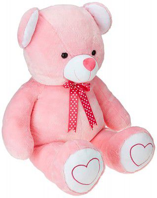 Amazon Brand - Jam & Honey Pink Teddy 3.5 Feet Standing