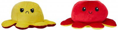 Amazon Brand - Jam & Honey Reversible Octopus, Plush/Soft Toy for Boys, Girls and Kids, Super-Soft, Safe, Great Birthday Gift (Red and Yellow, 18 cm)