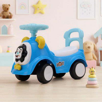 Amazon Brand - Jam & Honey Ride-on Car for Kids | for 24+ Months | Push Car with Backrest | BIS Approved | Safe and Fun Toy (Blue)