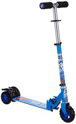 Amazon Brand - Jam & Honey Scooter (Shark, Square) for Kids | Height Adjustable | Foldable | Scratch Free Wheels