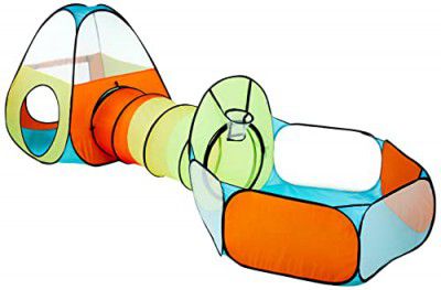 Amazon Brand - Jam & Honey Theme 3 in 1 Combo Tunnel for Kids (Multi Colour)