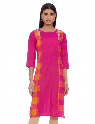 Amazon Brand - Myx Women Cotton Straight Kurti