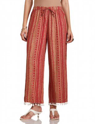 Amazon Brand - Myx Women Relaxed Cotton Flared Palazzo