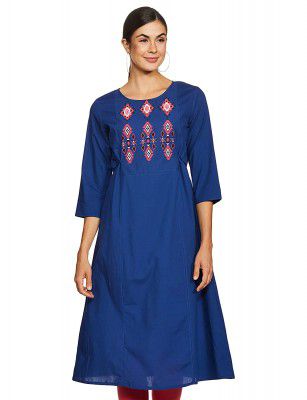 Amazon Brand - Myx Womens Cotton Regular Kurti