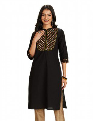 Amazon Brand - Myx Women's Embroidered Kurta in Cotton