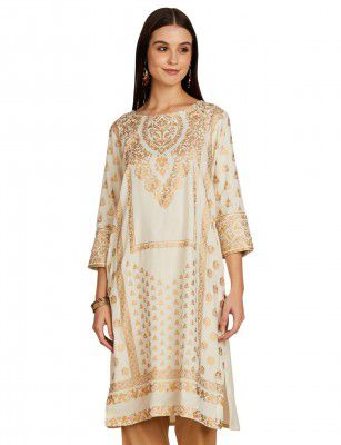 Amazon Brand - Myx Women's Rayon Regular Fit Casual Kurta