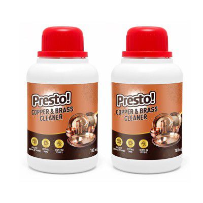 Amazon Brand - Presto! Copper & Brass Cleaner Gel | 100 Ml x Pack of 2 | For Fixtures