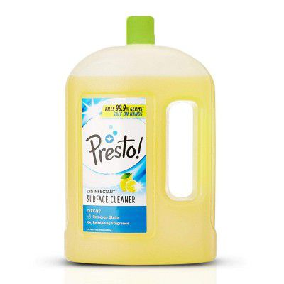 Amazon Brand - Presto! Disinfectant Surface & Floor Cleaner Liquid | Citrus | 2 Litre 