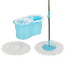 Amazon Brand- Presto! Spin Mop, Oval Bucket with Plastic Basket, 2 Refills...