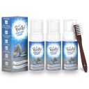 Amazon Brand - Presto! Sports Shoe Cleaner with Brush, Removes Tough Stains, No Water Required, Ready to Use (Pack of 3)...