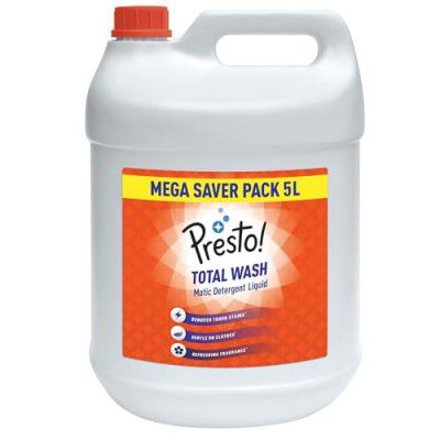 Amazon Brand - Presto! Total Wash Matic Detergent Liquid | 5 Litre