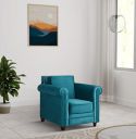 Amazon Brand - Solimo 1 Seater Sofa (Velvet Fabric, Sky Blue)...