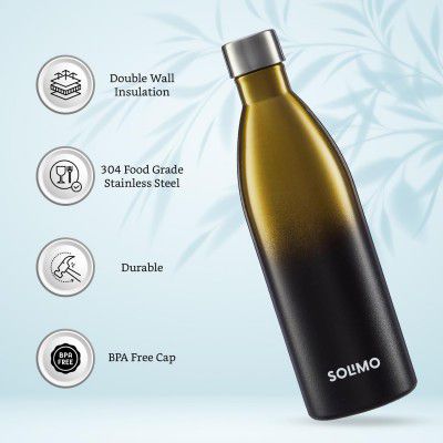 Amazon Brand - Solimo 1000ml Stainless Steel Vacuum Insulated Bottle | Double-Wall Insulation, 24 Hours Hot and Cold