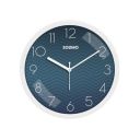 Amazon Brand - Solimo 11-inch Classic & Modern and Stylish Silent Movement Wall Clock - White & Blue...