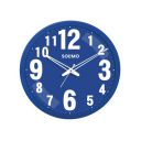 Amazon Brand - Solimo 12-Inch Bold Numeric with Silent Movement Modern Plastic Wall Clock - Blue, Analog...