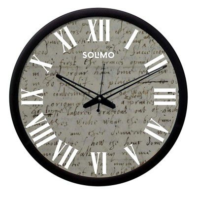 Amazon Brand - Solimo 12-inch Contemporary Plastic & Glass Wall Clock 