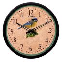 Amazon Brand - Solimo 12-inch Plastic & Glass Wall Clock - Little bird (Silent Movement, Black Frame)...