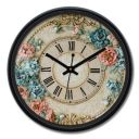 Amazon Brand - Solimo 12-inch Plastic & Glass Wall Clock - Victorian Bliss (Silent Movement)...