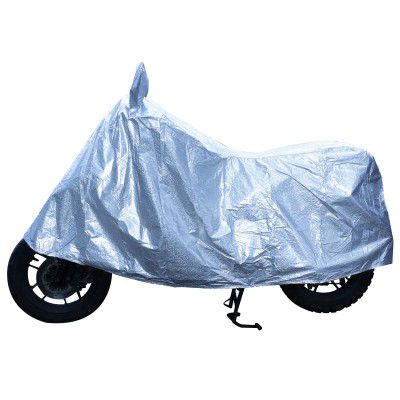 Amazon Brand - Solimo 125CC Bike Cover, Silver (Honda SP, TVS Raider, Hero Passion