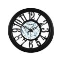 Amazon Brand - Solimo 14-inch Classic & Modern and Stylish Silent Movement Large Numbers Wall Clock - Black...