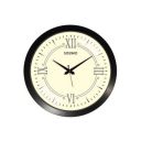 Amazon Brand - Solimo 14-inch Classic & Slim Roman Numbers Silent Movement Plastic Wall Clock - Black & Cream...