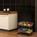 Amazon Brand - Solimo 2-Tier Ventilated Storage with Swivel Wheels...
