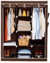 Amazon Brand - Solimo 3-Door Foldable Wardrobe 8 Racks...